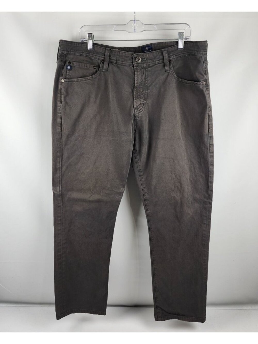 AG Adriano Goldschmied Pants Mens 36x29 Gray Green The Everett Slim Straight